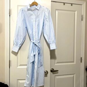 Long cotton Oxford shirt dress extra long nwot